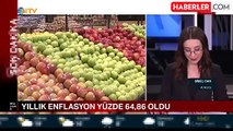 Ocak ayında enflasyon yıllık bazda yüzde 64,8 oldu