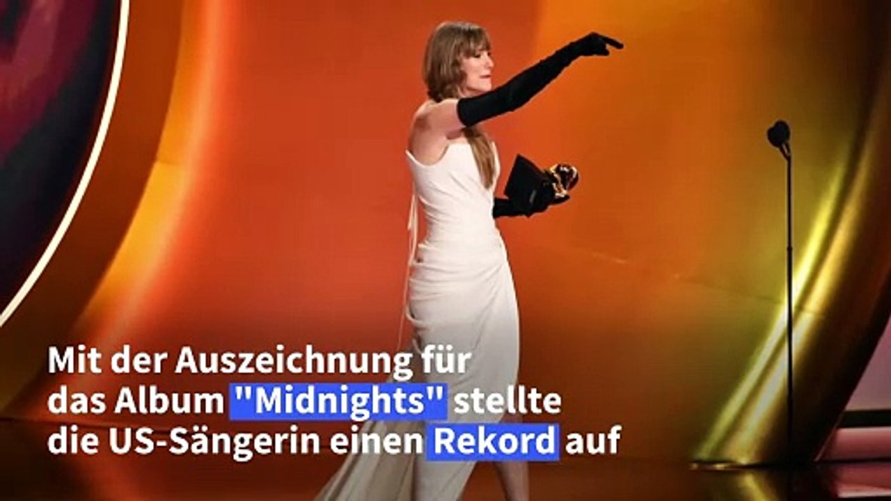 Rekord: Taylor Swift erhält vierten Grammy für Album des Jahres