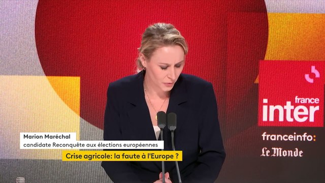 Agriculture : Marion Maréchal veut remettre en cause des règles européennes délirantes