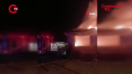 Eskişehir'de yangında 63 küçükbaş hayvan öldü