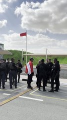 team gathered and preparing