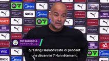 Guardiola rembarre un journaliste à propos de l’avenir d’Haaland