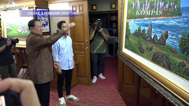 Momen Gibran Lihat Lukisan SBY di Cikeas, AHY Singgung Turun Gunung
