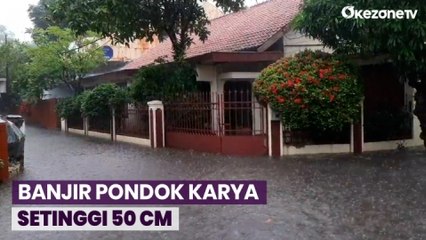 Kali Mampang Meluap dan Rendam Permukiman Warga Pondok Karya