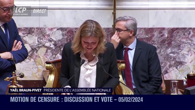 La première motion de censure contre le Premier ministre Gabriel Attal largement rejetée ce midi à l'Assemblée nationale - Regardez