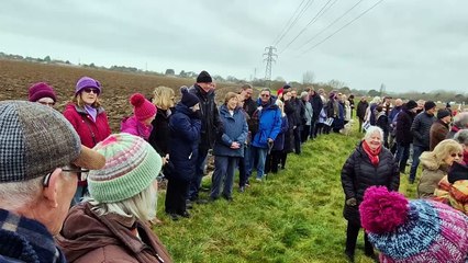 Crowds gather at Chatsmore Farm development protest