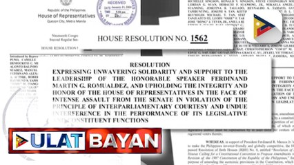 Kamara, nagpasa ng resolusyon bilang suporta kay House Speaker Romualdez