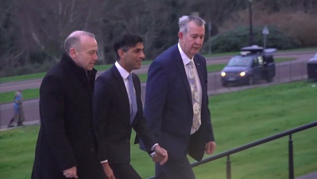 Rishi Sunak visits Parliament Buildings during Northern Ireland trip