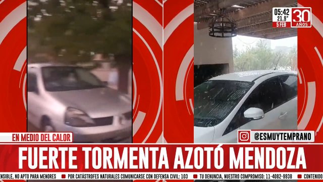 Una fuerte tormenta dejó graves daños en Mendoza