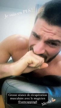 Jordan Mouillerac de Danse avec les stars en pleine séance de cupping