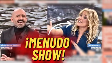 Jaime de los Santos (PP) corta el show de la activista Afra Blanco y acaba con zasca de Griso