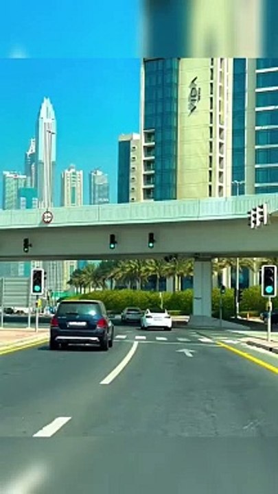 Dubai Main Sheikh Zayed Road Morning Time
