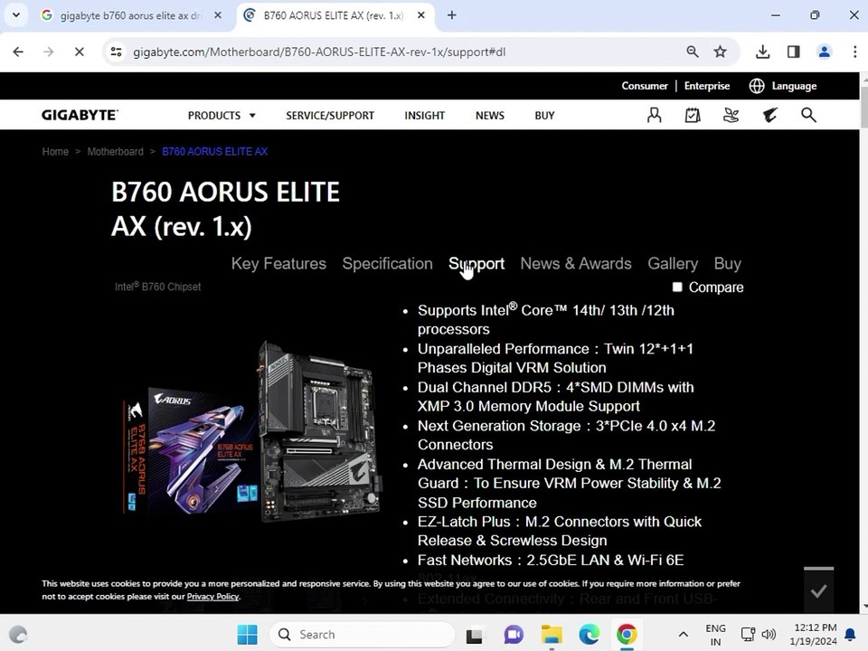 How to Download driver Gigabyte B760M AORUS ELITE AX Motherboard windows 11 or 10