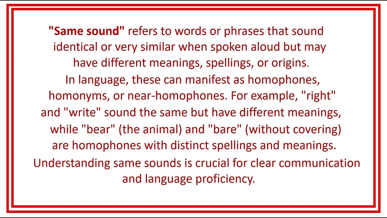 Same Sound 3