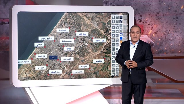 خريطة تفاعلية لأبرز التطورات الميدانية بقطاع غزة