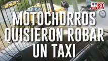 Quisieron robarle a un taxista y él los redujo a las trompadas