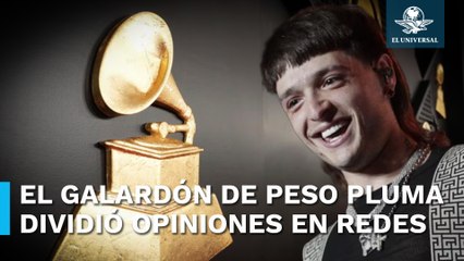 ¡Y pura doble P! Peso Pluma gana su primer Grammy