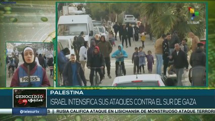 Fuerzas israelíes intensifican ataques contra zonas del sur de Gaza