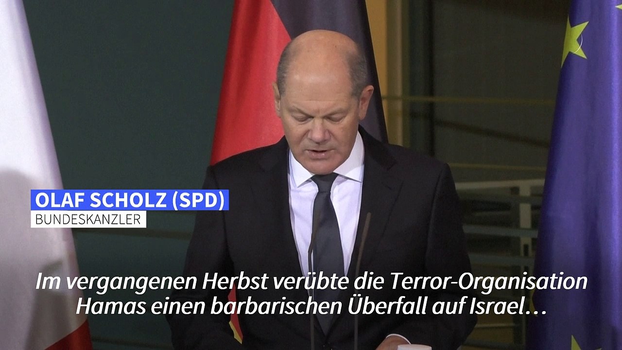 Gazakrieg: Scholz betont Solidarität mit Israel, mahnt Schutz der Zivilisten an