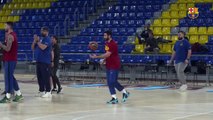 Ricky Rubio regresa a los entrenamientos con el Barça de basket