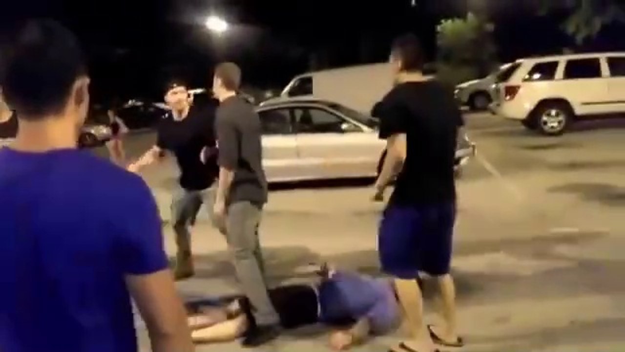 Mike Stoklasa laughs and beats up people with "I Squeeze Gats" playing in the background