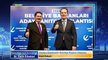 Télécharger la video: Yeniden Refah Partisi Lideri Erbakan: Antalya Büyükşehir Belediye Başkan Adayımız Ümit Özkurt