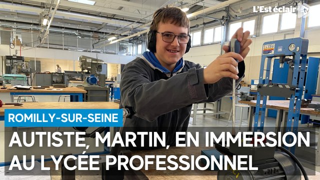 Martin, autiste, en immersion au lycée professionnel Diderot de Romilly-sur-Seine