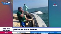 Se hunde embarcación en Boca del Río