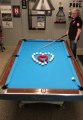 Expert Pool Player Makes Heart With Cue Ball Trick Shot