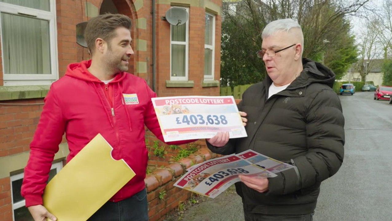 Biggest Postcode Lottery winner ‘still in shock’ as he is presented ...