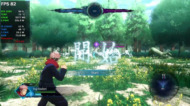 Jujutsu Kaisen Cursed Clash (PC) RTX 3080 10GB + i5 13400F (4K High Settings)