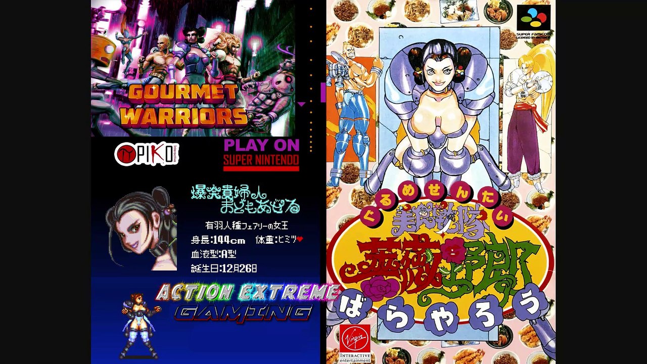 Action Extreme Gaming 2024 - Gourmet Warriors/Gourmet Sentai Barayarō (Super Nintendo) Part 1 [It's a Dish Served Cold Final Fight Clone,but with Cyborg Food Chefs!]
