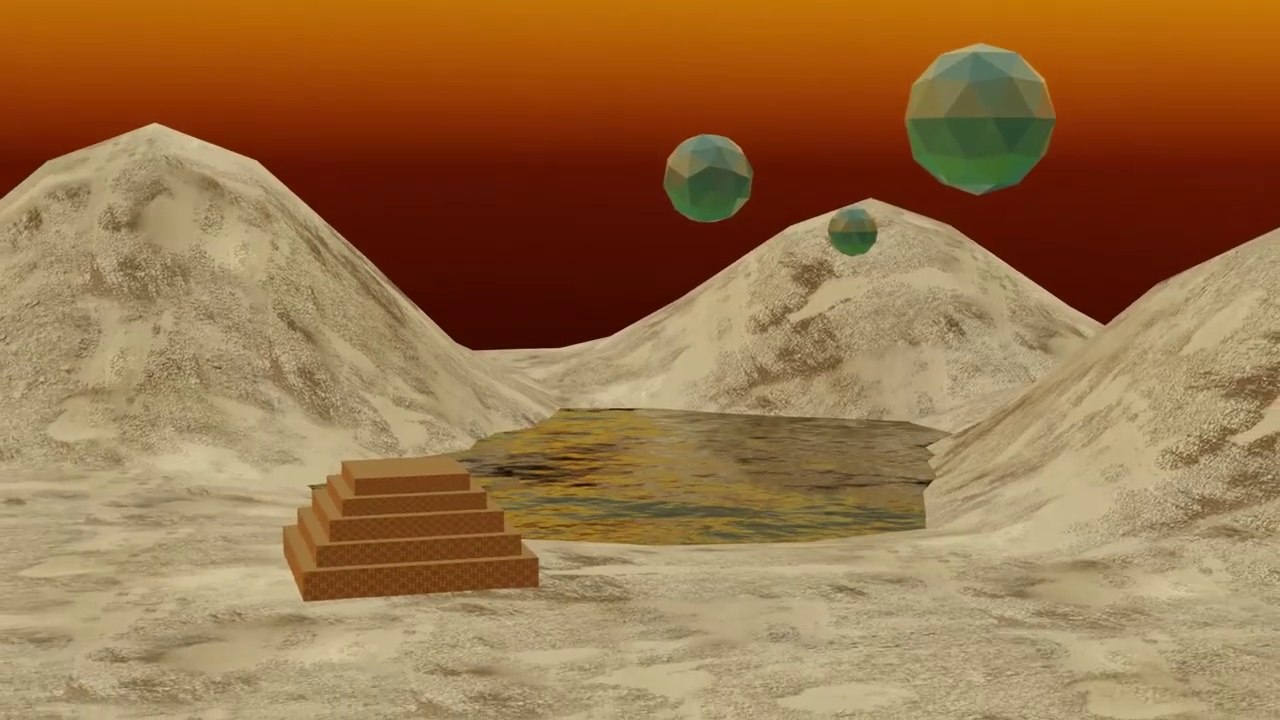 Atardecer en un valle | Animación 3D