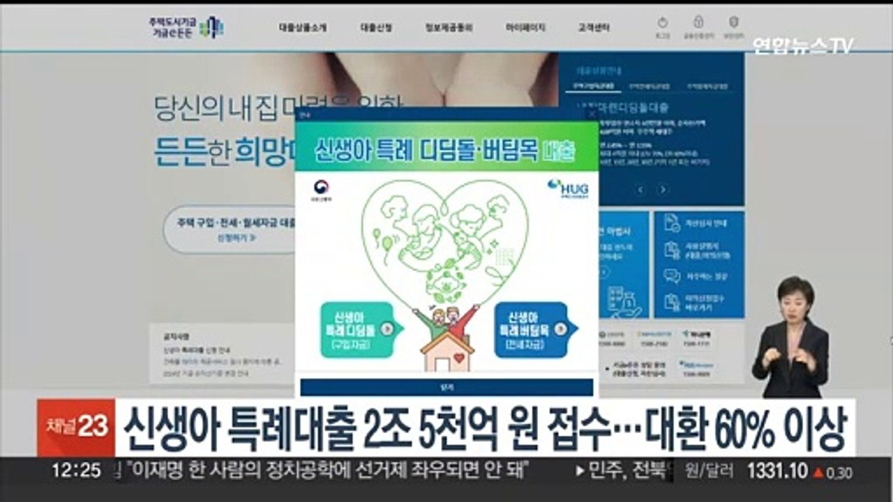 신생아 특례대출 1주일 새 2조5천억원 접수…대환 60% 이상