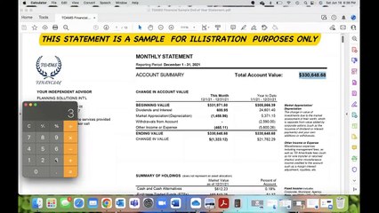 TOAMS FINANCIAL - HOW TO CALCULATE ACCOUNT VALUE INCLUDING BANK NOTE PENALTIES