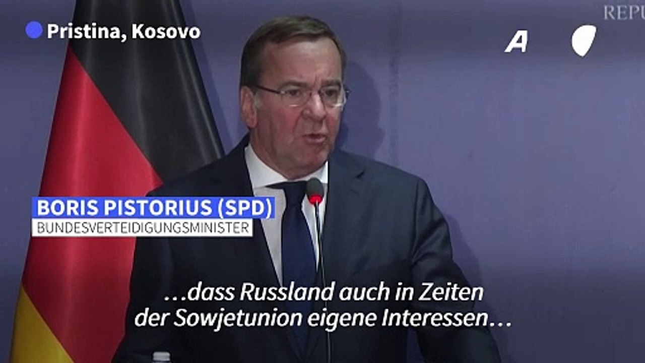 Pistorius ruft im Kosovo zu Deeskalation in der Region auf