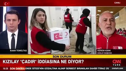 Çadırların satılmasına "büyütülecek bir şey değil" diyen Kızılay Başkanı Kerem Kınık unutulmadı