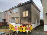 The aftermath of a fire in Hartlepool's Shakespeare Avenue