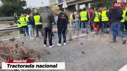 Vean la última hora de la tractorada nacional en Madrid