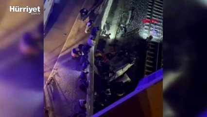 Ankara'da feci kaza: Otomobil, köprüden demir yoluna düştü: 1 can kaybı, 2 ağır yaralı