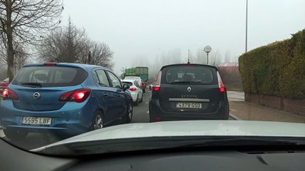 Huelga de agricultores en la carretera