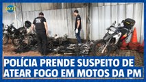 Polícia prende suspeito de atear fogo em motos da PM na Estação São Gabriel