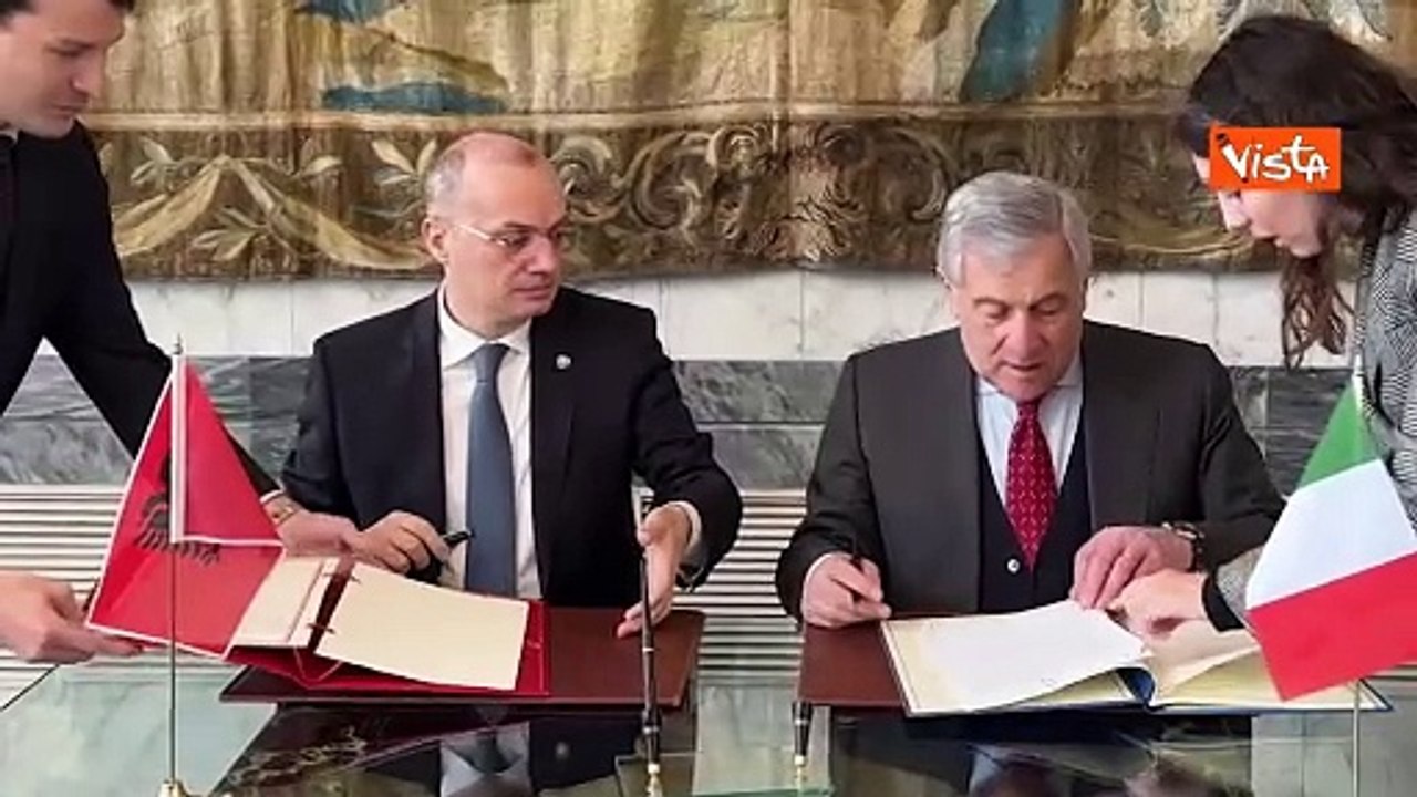 Il ministro Tajani firma l'accordo bilaterale sulle pensioni con l'omologo albanese Hasani