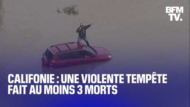 Californie: les images des dégâts de la violente tempête qui a fait au moins trois morts