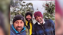 Sunny Deol enjoying snowfall with family in Manali, son Karan shared photo