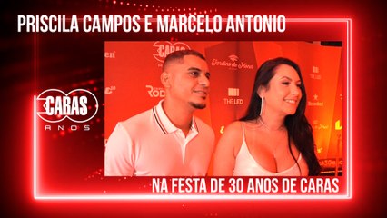 Priscila Campos e Marcelo Antonio agradecem parceria e vão à festa de 30 anos da CARAS