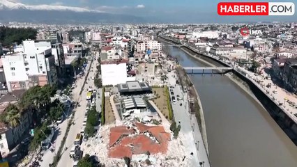 Hatay'da depremin ortaya çıkardığı hasar 1 yıl sonra böyle görüntülendi