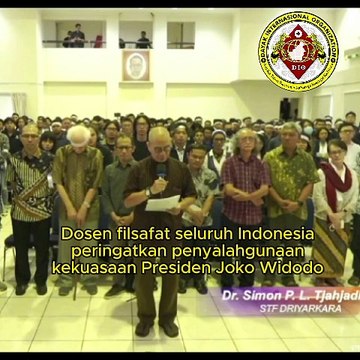 Pernyataan Sikap Dosen Filsafat Seluruh Indonesia Tentang Penyalahgunaan Kekuasaan dari Presiden Joko Widodo hadapi Pemilu Presiden, Rabu, 14 Februari 2024 di Jakarta, Senin, 5 Februari 2024