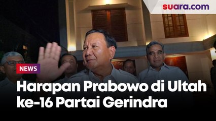 Merayakan secara Sederhana dengan Tumpeng, Begini Harapan Prabowo di Ultah ke-16 Partai Gerindra