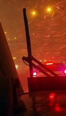 A Bus Trapped In A Forest Fire